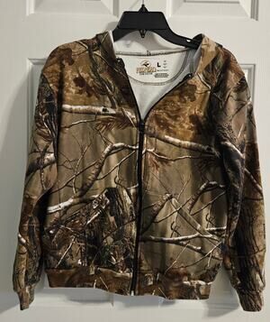 Youth RedHead Full Zip Camo Camouflage Hooded Sweatshirt Size Large RealTree
